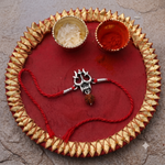 将图像加载到图库查看器中, Shiva Om Trishul Rakhi 925 Silver for Brother Raksha Bandhan Gift
