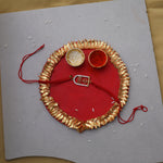 将图像加载到图库查看器中, Gold Plated 925 Silver Shiva Trishul Rakhi with CZ for Raksha Bandhan