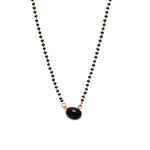 将图像加载到图库查看器中, gold plating Black Onyx Bead Necklace for Women | Minimalist Jewelry