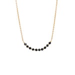 Load image into Gallery viewer, gold plating Chain Black Bead Necklace for Women | Minimalist Jewelry
