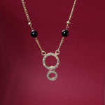 Load image into Gallery viewer, Collar con colgante circular de oro | Detalles de cristal para mujer | Regalo