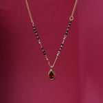 Load image into Gallery viewer, gold plating Teardrop Garnet Pendant Necklace for Women | Gift Jewelry