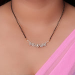 Load image into Gallery viewer, Diamond Mangalsutra Necklace | Black Bead Chain, Gift for Women