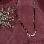 Load image into Gallery viewer, Diamond Mangalsutra Necklace | Black Bead gold plating Pendant | For Women