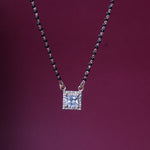 Load image into Gallery viewer, Collar Mangalsutra con diamantes de circonita cúbica chapado en oro rosa para mujer