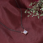 Load image into Gallery viewer, Collar Mangalsutra con diamantes de circonita cúbica chapado en oro rosa para mujer