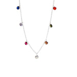 Load image into Gallery viewer, 925 Silver Rainbow Gemstone Necklace | Colorful Jewelry for Women
