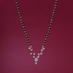 Load image into Gallery viewer, Rose gold plating Mangalsutra Necklace | Black Bead Bridal Jewelry