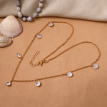 Load image into Gallery viewer, Collar de cadena de oro con piedras de cristal para mujer | Uso diario