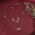 Load image into Gallery viewer, Rose Gold Evil Eye Jewelry Set | Necklace & Bracelet | Protection