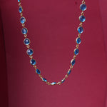 Load image into Gallery viewer, Gold Blue Gemstone Necklace & Bracelet Set for Women | Gift Jewelry
