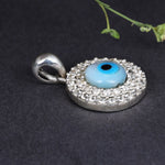 Load image into Gallery viewer, 925 Sterling Silver Evil Eye Pendant Necklace with Rhinestones for Women