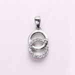 Load image into Gallery viewer, 925 Sterling Silver Interlocking Circle Pendant Necklace for Women