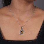 Load image into Gallery viewer, 925 Silver Tiger Eye Pendant Necklace | Women's Jewelry Gift