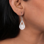 Load image into Gallery viewer, 925 Silver Filigree Teardrop Earrings for Women | Dangle Jewelry