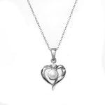 Load image into Gallery viewer, 925 Silver Pearl Heart Pendant Necklace | Women's Jewelry Gift