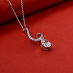 将图像加载到图库查看器中, 925 Silver Pear Cut CZ Pendant Necklace for Women | Gift