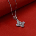 Load image into Gallery viewer, 925 Silver Cubic Zirconia Flower Pendant Necklace for Women