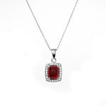 Load image into Gallery viewer, Collar con colgante de piedra roja en plata 925 para mujer | Joyería de regalo