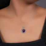 Load image into Gallery viewer, 925 Silver Amethyst Pendant Necklace for Women | Gift Jewelry