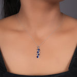 Load image into Gallery viewer, 925 Silver Blue Sapphire Pendant Necklace for Women | Gift Jewelry