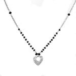 Load image into Gallery viewer, Silver Heart Pendant Mangalsutra Necklace for Women | Daily Wear