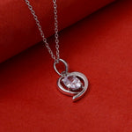 Load image into Gallery viewer, 925 Silver Heart Pendant Necklace with White Stone | Women's Gift