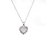 Load image into Gallery viewer, 925 Silver Heart Moonstone Pendant Necklace for Women