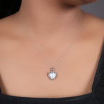 Load image into Gallery viewer, 925 Silver Heart Moonstone Pendant Necklace for Women
