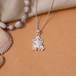 Load image into Gallery viewer, 925 Silver Durga Pendant Necklace | Hindu Goddess Jewelry