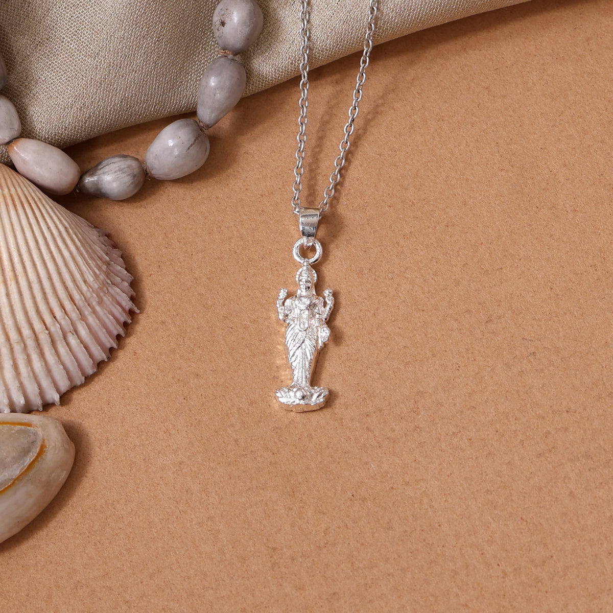 Silver guanyin pendant necklace | buddhist jewelry for women