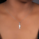 Load image into Gallery viewer, Silver Guanyin Pendant Necklace | Buddhist Jewelry for Women