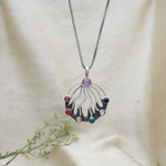 将图像加载到图库查看器中, Sterling Silver 7 Chakra Pendant Necklace with Natural Gemstones