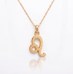 Load image into Gallery viewer, Leo Zodiac Sign Necklace Gold Plated 925 Silver Astrology Jewelry