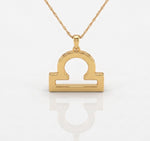 Load image into Gallery viewer, Libra Zodiac Necklace | Gold Plated 925 Silver Astrology Pendant