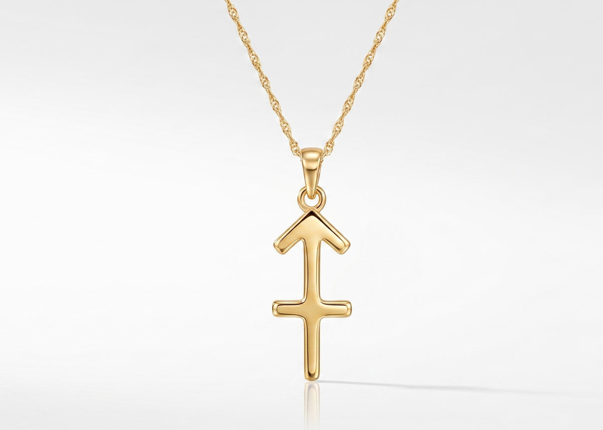 Sagittarius zodiac necklace | gold plated 925 silver astrology pendant