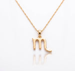 Load image into Gallery viewer, Scorpio Zodiac Necklace Gold Plated 925 Silver Astrology Pendant