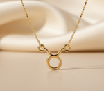 Load image into Gallery viewer, Taurus Zodiac 925 Silver Necklace | Gold Plated Astrology Jewelry