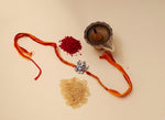 将图像加载到图库查看器中, 925 Sterling Silver Ganesha Rakhi Bracelet for Brother