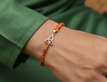 Load image into Gallery viewer, Trinity Knot 925 Silver Rakhi Bracelet for Raksha Bandhan