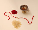 Load image into Gallery viewer, Shiva Trishul Om 925 Silver CZ Rakhi for Brother, Gold-Plated