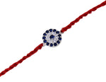 Load image into Gallery viewer, Evil Eye CZ Rakhi in 925 Sterling Silver for Raksha Bandhan