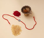 Load image into Gallery viewer, Evil Eye CZ Rakhi in 925 Sterling Silver for Raksha Bandhan
