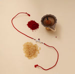 将图像加载到图库查看器中, 925 Sterling Silver Krishna Name Rakhi with CZ for Raksha Bandhan