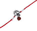 将图像加载到图库查看器中, Shiva Om Trishul Rakhi 925 Silver for Brother Raksha Bandhan Gift