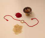 Load image into Gallery viewer, Surya Sun Gold-Plated 925 Silver Rakhi for Raksha Bandhan