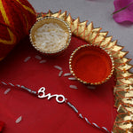 Load image into Gallery viewer, Bro Script 925 Silver Rakhi for Brother | Raksha Bandhan Gift