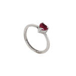Load image into Gallery viewer, Anillo de plata con rubí en forma de corazón para mujer | Joyería de regalo