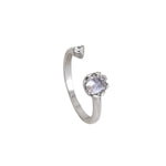 Load image into Gallery viewer, Anillo abierto de plata 925 con circonitas cúbicas | Joyería para mujer