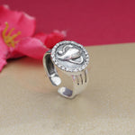 Load image into Gallery viewer, 925 Silver Swan Ring with CZ Stones for Women | Adjustable Ring